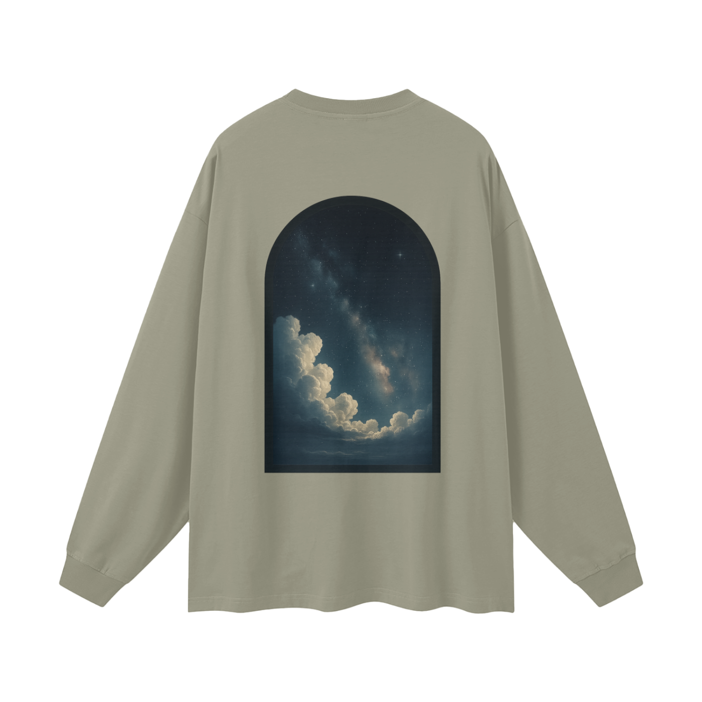 Streetwear Unisex 305G FOG 100% Cotton Long Sleeve Tee