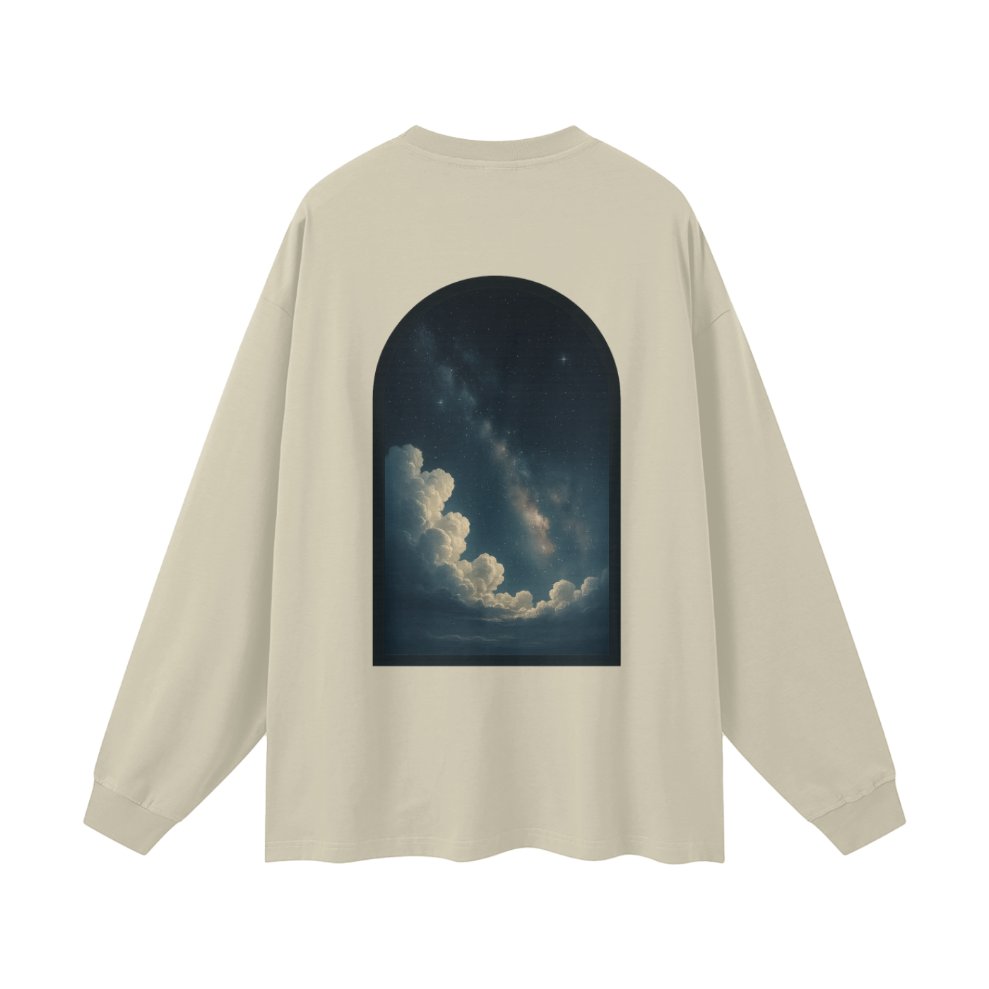 Streetwear Unisex 305G FOG 100% Cotton Long Sleeve Tee