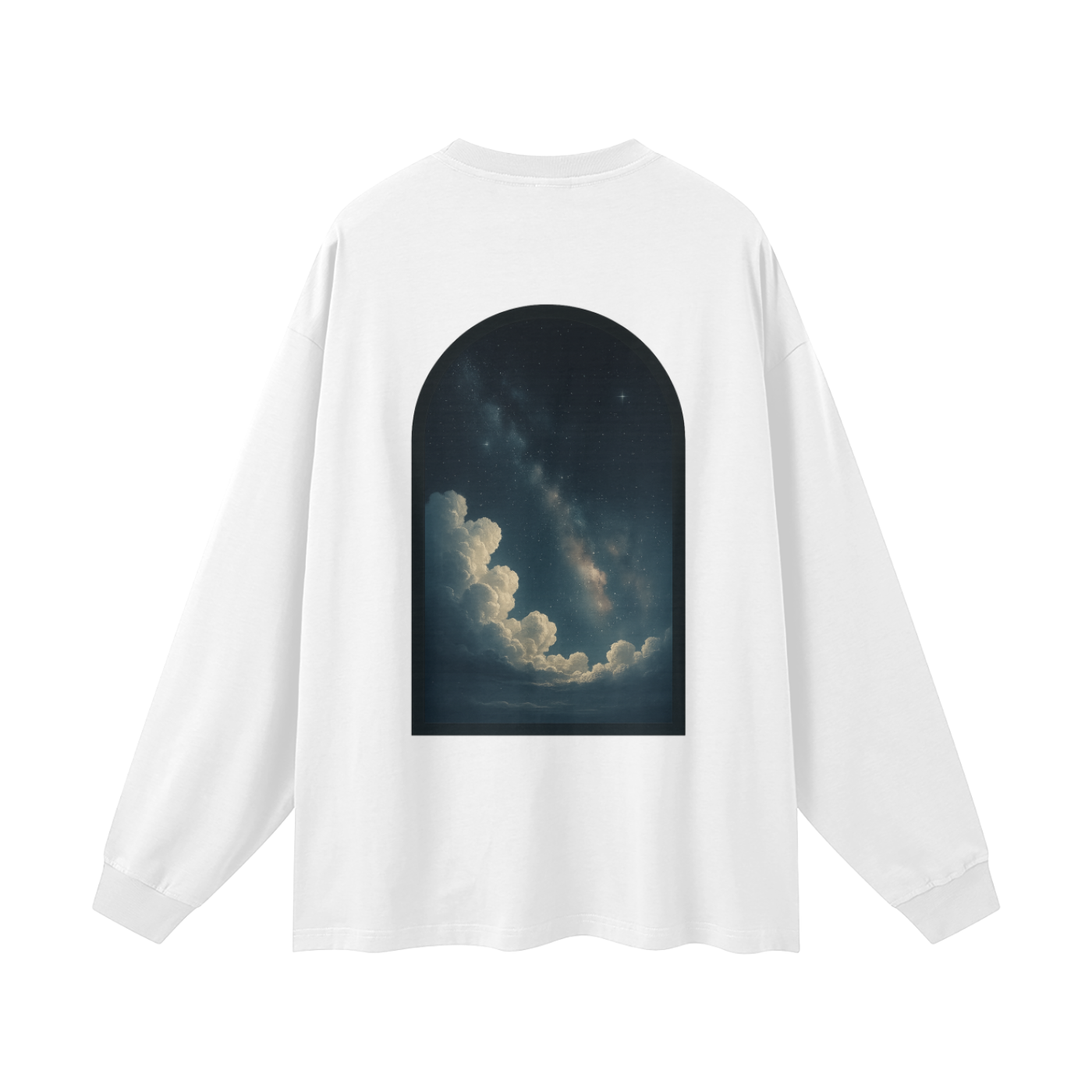 Streetwear Unisex 305G FOG 100% Cotton Long Sleeve Tee