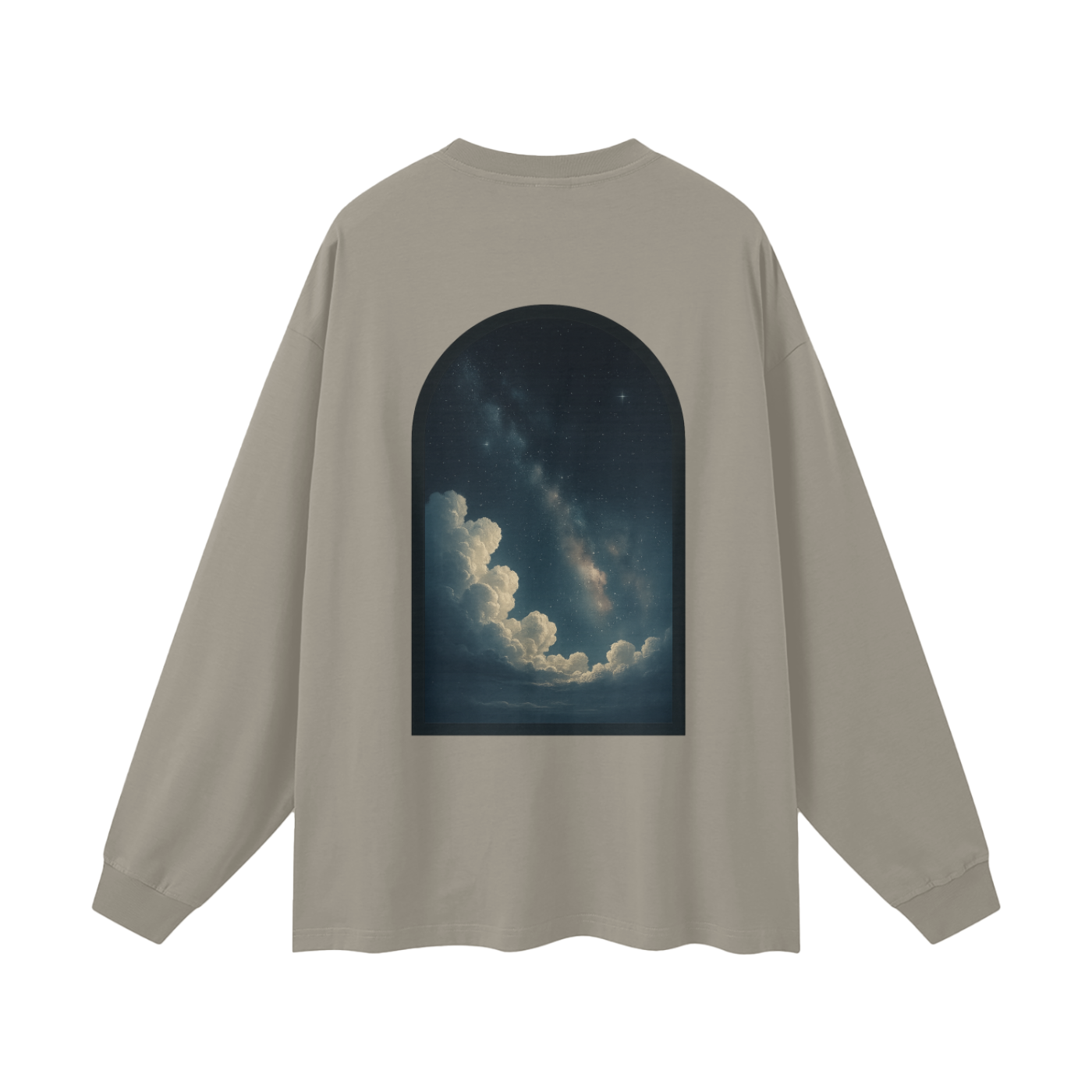 Streetwear Unisex 305G FOG 100% Cotton Long Sleeve Tee