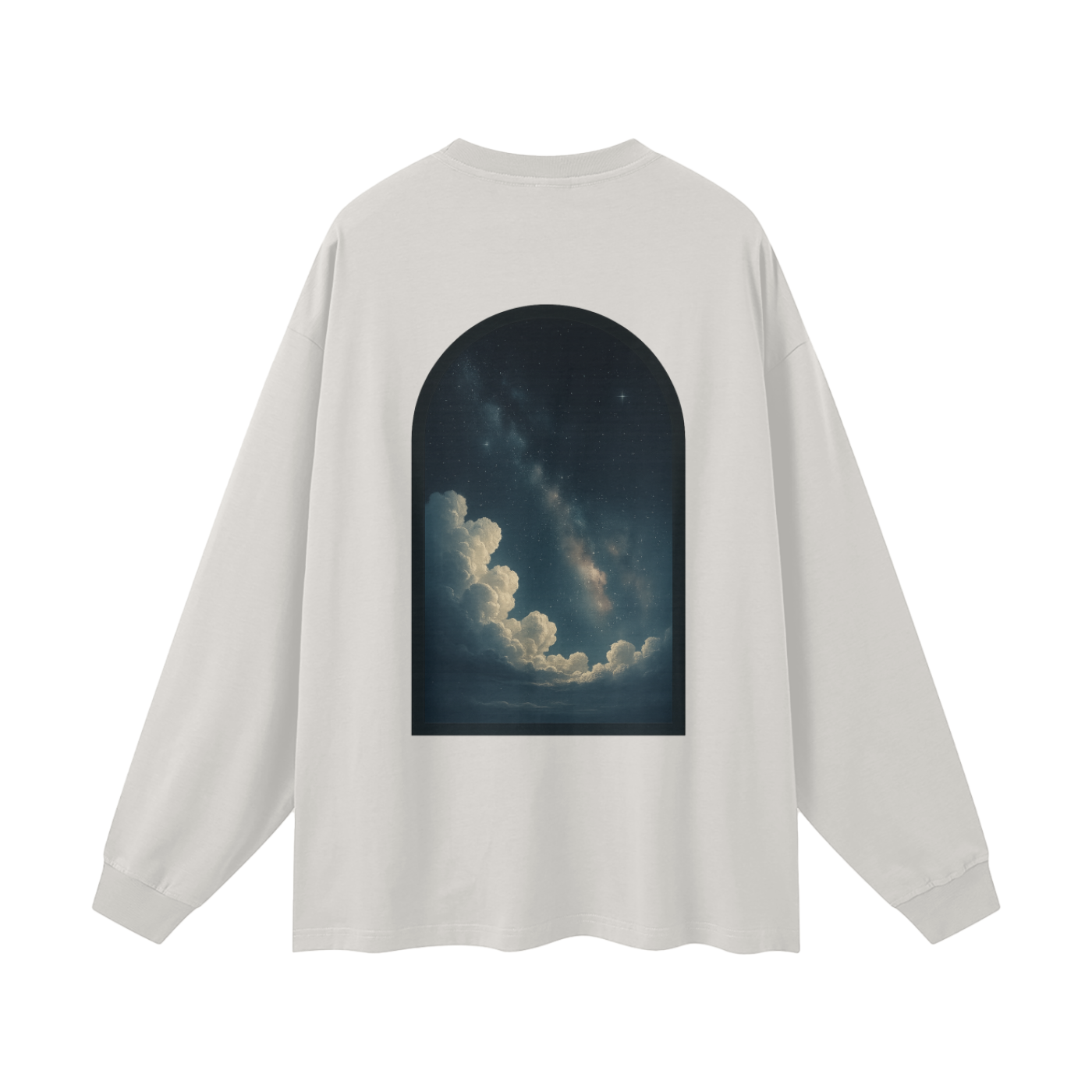 Streetwear Unisex 305G FOG 100% Cotton Long Sleeve Tee