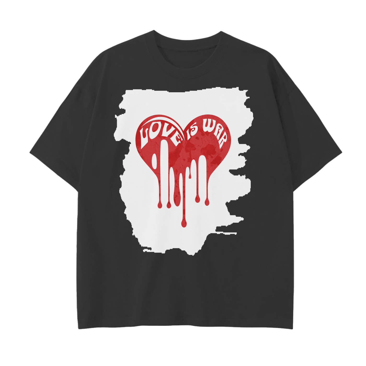 Love Is War Red Heart T-Shirt