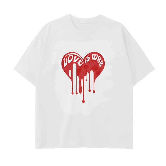 Love Is War Red Heart T-Shirt